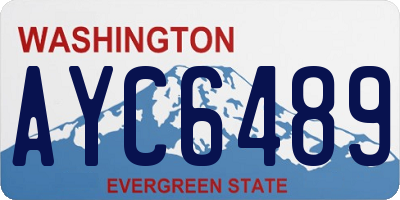 WA license plate AYC6489