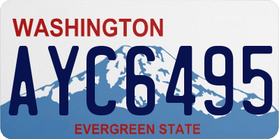 WA license plate AYC6495