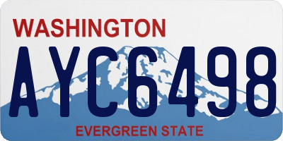 WA license plate AYC6498