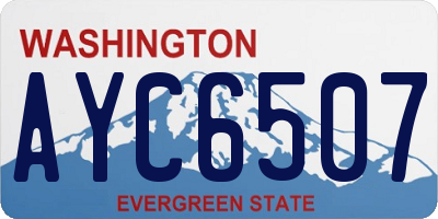 WA license plate AYC6507