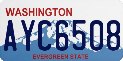 WA license plate AYC6508