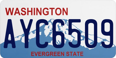 WA license plate AYC6509