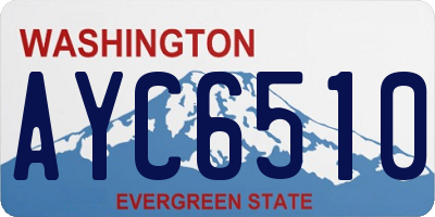 WA license plate AYC6510