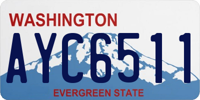 WA license plate AYC6511