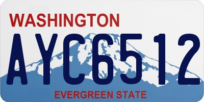 WA license plate AYC6512