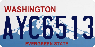 WA license plate AYC6513