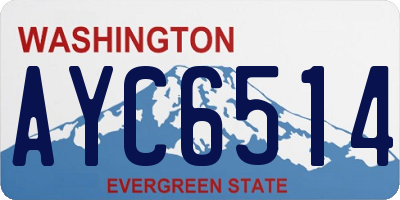 WA license plate AYC6514