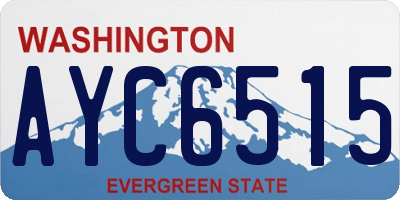 WA license plate AYC6515