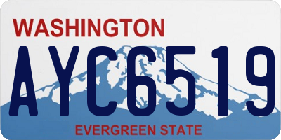 WA license plate AYC6519