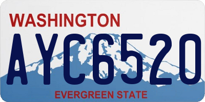 WA license plate AYC6520