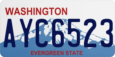 WA license plate AYC6523