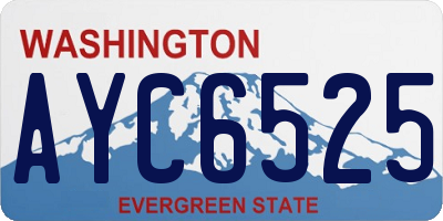 WA license plate AYC6525