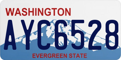 WA license plate AYC6528