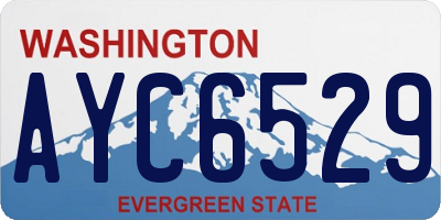 WA license plate AYC6529