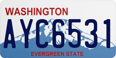 WA license plate AYC6531