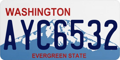 WA license plate AYC6532
