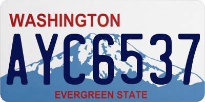 WA license plate AYC6537