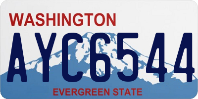 WA license plate AYC6544
