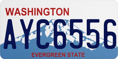 WA license plate AYC6556