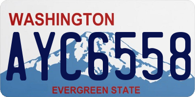 WA license plate AYC6558