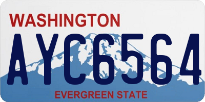 WA license plate AYC6564
