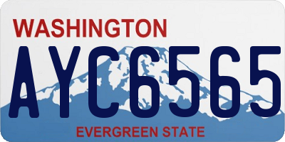 WA license plate AYC6565