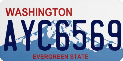 WA license plate AYC6569