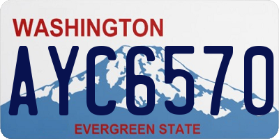 WA license plate AYC6570
