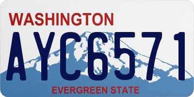 WA license plate AYC6571