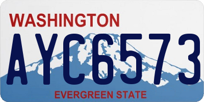 WA license plate AYC6573