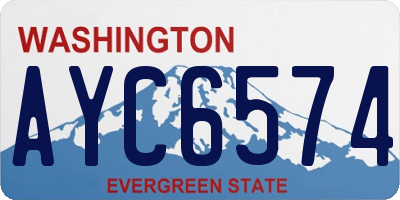 WA license plate AYC6574