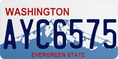 WA license plate AYC6575