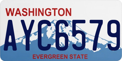 WA license plate AYC6579