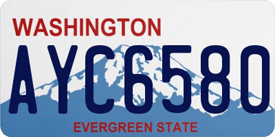 WA license plate AYC6580