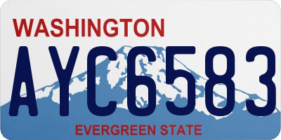 WA license plate AYC6583