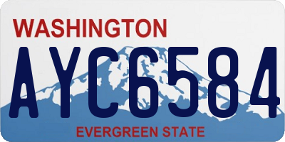 WA license plate AYC6584