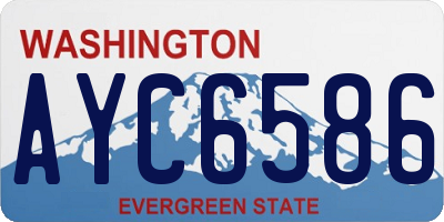 WA license plate AYC6586