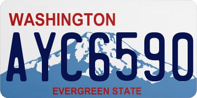 WA license plate AYC6590