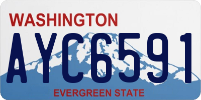WA license plate AYC6591