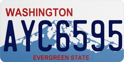 WA license plate AYC6595