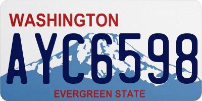 WA license plate AYC6598