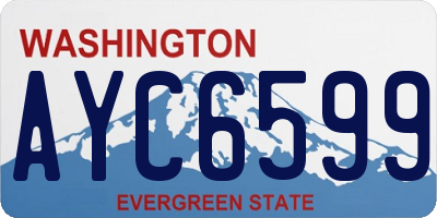 WA license plate AYC6599