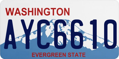 WA license plate AYC6610