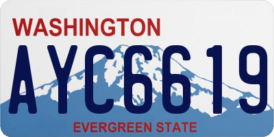 WA license plate AYC6619