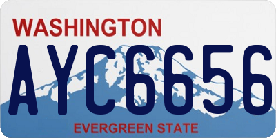WA license plate AYC6656