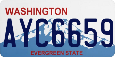 WA license plate AYC6659