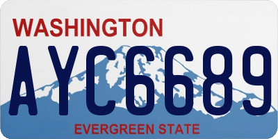 WA license plate AYC6689