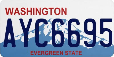 WA license plate AYC6695