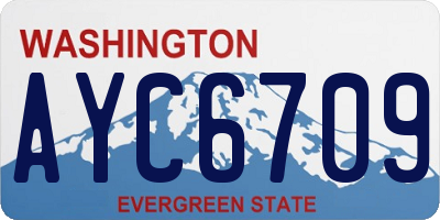 WA license plate AYC6709