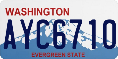 WA license plate AYC6710